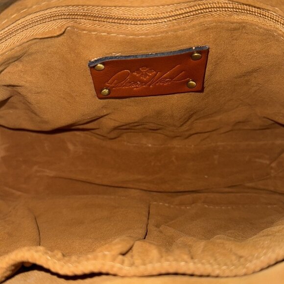 Patricia Nash Nazaire Owl Embroidery Colorblock Crossbody Bag with Dust Bag New - Picture 11 of 15